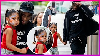 Travis Scott spends quality time with Stormi in London for Father’s Day