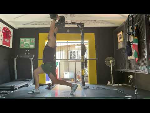 DB split lunge snatch