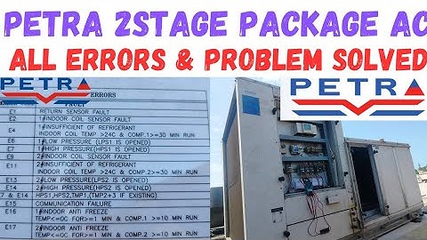 petra 2stage package AC ALL ERRORS trouble shooting full guide step by step #E1/E2/E3/E4/All errors?