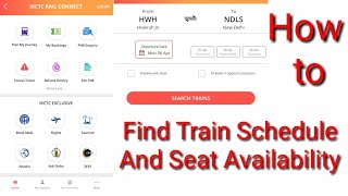 How To Find Seat Availability and Schedule of Any Train By IRCTC application screenshot 2