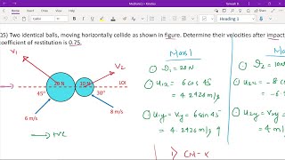 Lec 45 - Impact of elastic bodies Numericals