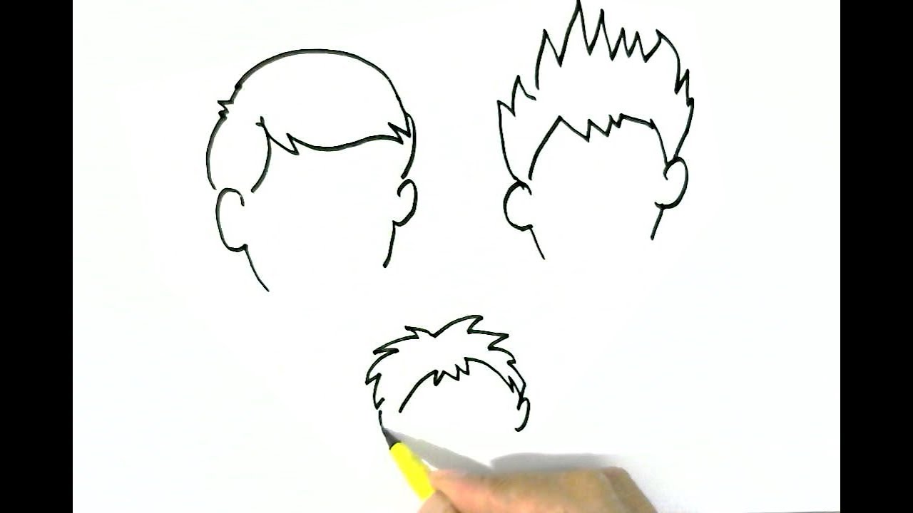 how to draw little boy hair