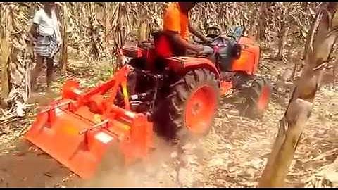 Kubota B2441 24HPTractor  Banana Mulching