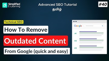 How To Remove Outdated Content From Google | SEO Tutorial in Tamil | #40