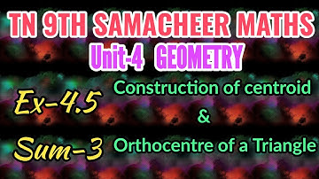 Tn samacheer 9th maths exercise 4.5 sum 3 Practical Geometry unit 4