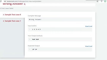 Hacker Rank algorith 8 min-max Javascript practice