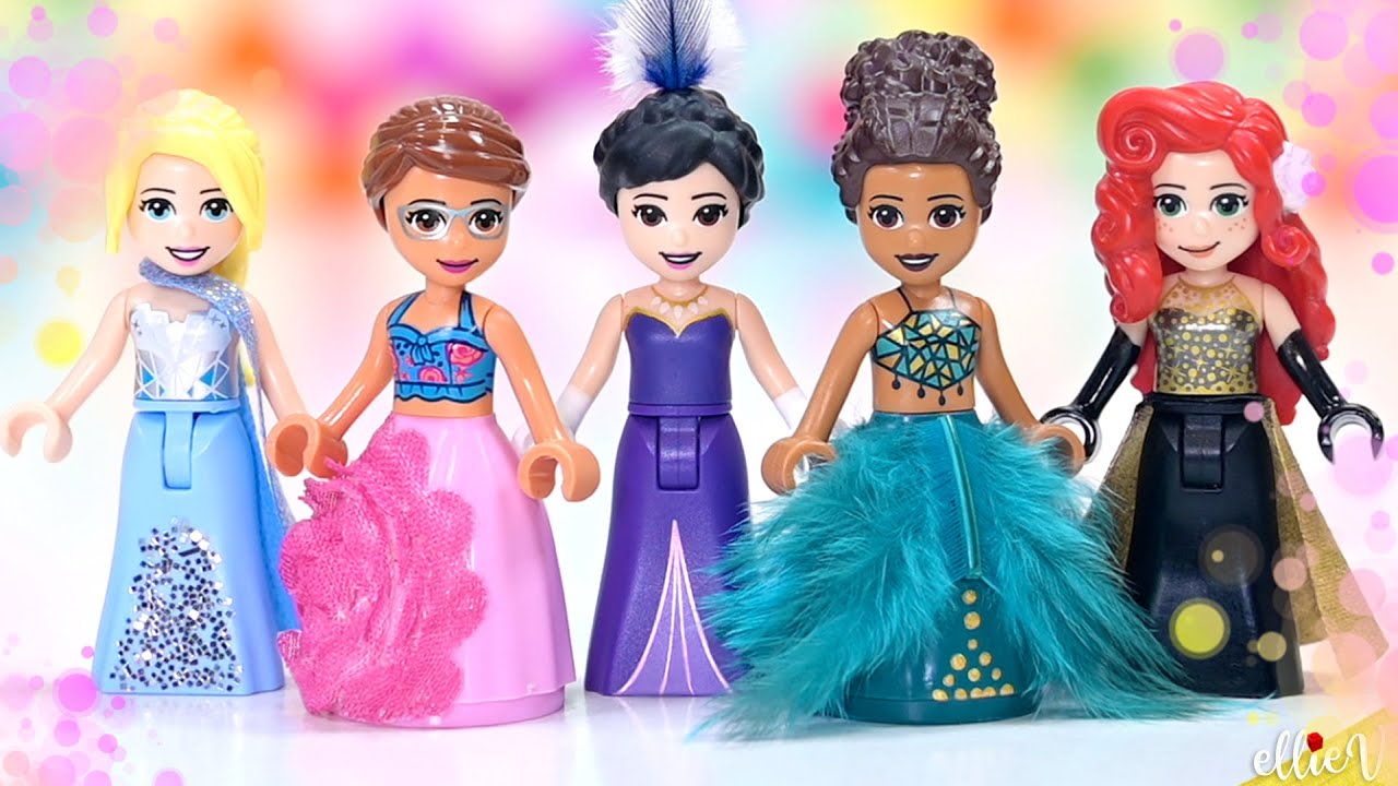 ⁣Making Met Gala ballgowns for Lego minidolls | Doll repaint DIY Craft