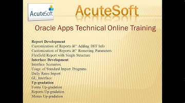 Oracle Apps Technical Online Training