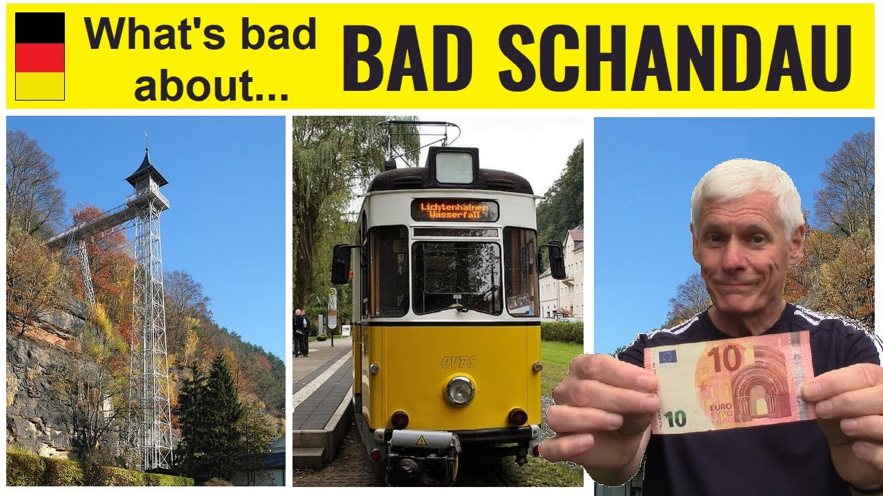 WHAT'S *BAD* ABOUT BAD SCHANDAU? -  'Cash only' spa town - Kirnitzschtal, elevator and restaurants.