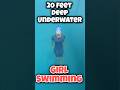 Watch This Girl Ace A 20ft Deep Underwater Swim Swimming Underwater Girl 
