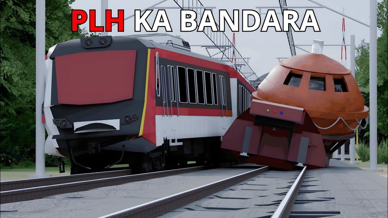 TABRAKAN KA BANDARA DENGAN TRUK TRAILER MUATAN SEKOCI |KERETAAPI| TRAIN CRASH