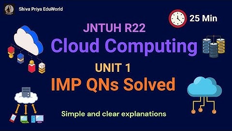 Cloud Computing Unit 1 | JNTUH R22 | Imp Qns Solved Must watch in CC  JNTUH R22