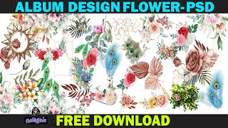 free download marriage album design  flower design psd wedding album design free download psd design
