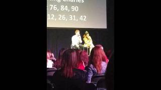 Nate & Kat doing a little quiz at BloodyNightConEurope 4