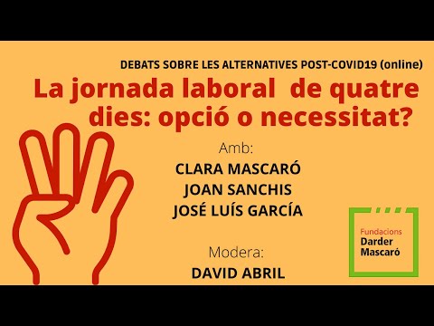 Debat sobre la reducció de la jornada laboral 32h/4dies