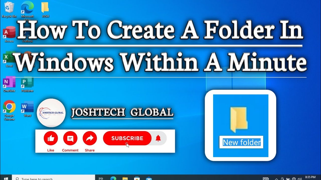 How To Create A Folder In Window Within A Minute - YouTube