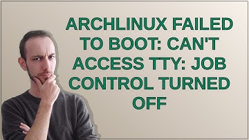 Archlinux failed to boot: can