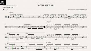 Fortunate Son  - Creedence Clearwater Revival - Drum Sheet Demo