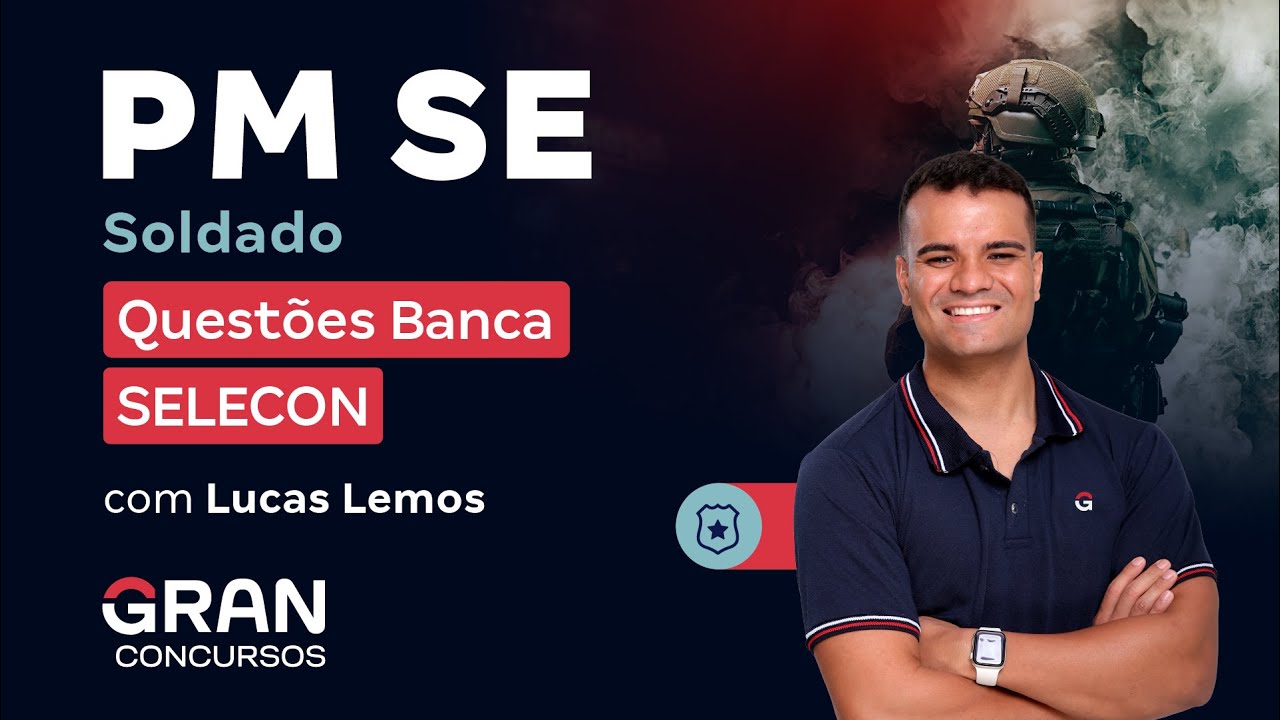 Concurso PM SE Soldado: Língua Portuguesa em Questões com Lucas Lemos