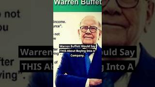 Warren Buffett Would Say THIS About Buying Into A Company ??? viral buy fypシ shorts share