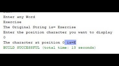 Write a Java program to get the character at the given index within the String