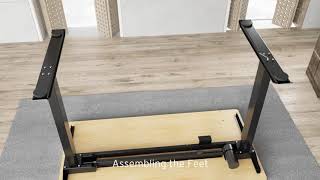 ET119E Quick Installation Height Adjustable Desk Installation Animation