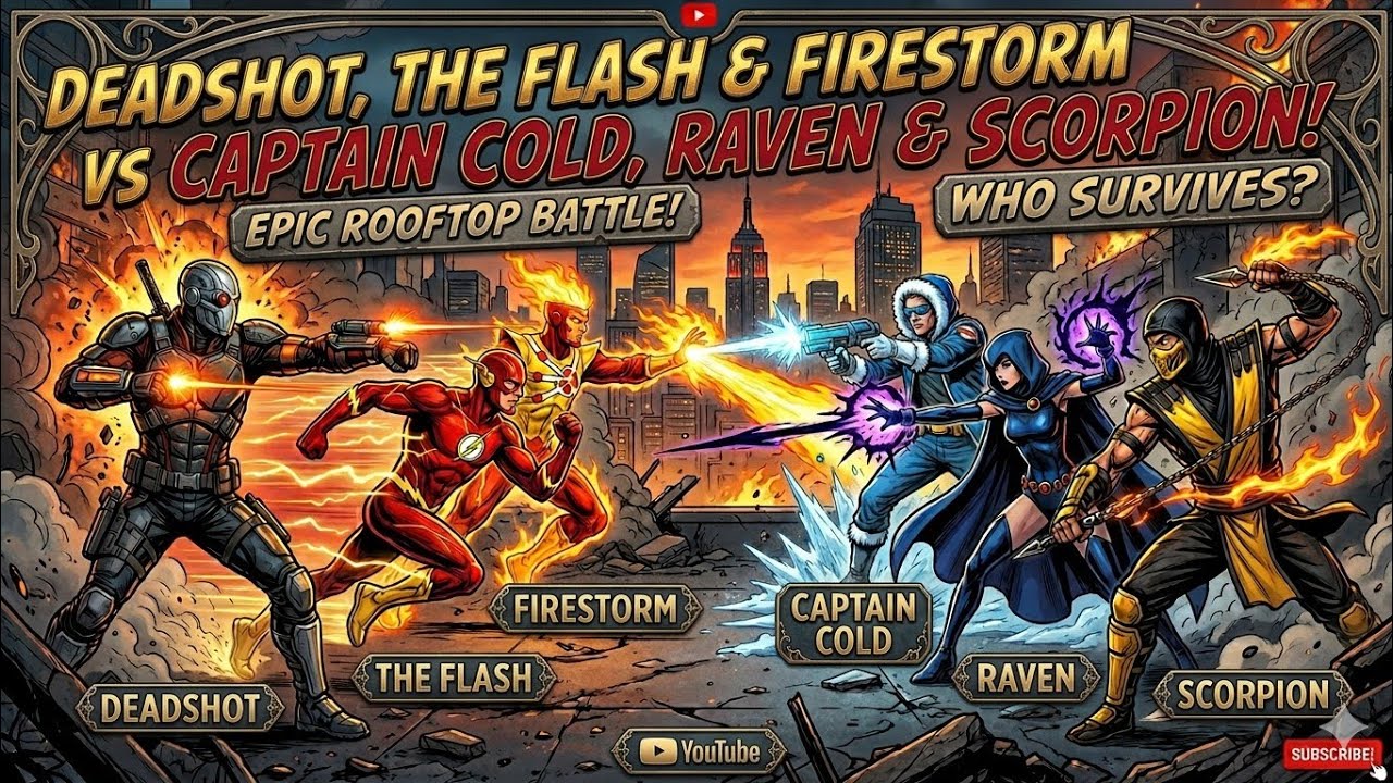 DC vs Mortal Kombat: The Ultimate Rooftop Showdown! (Who Survives ...