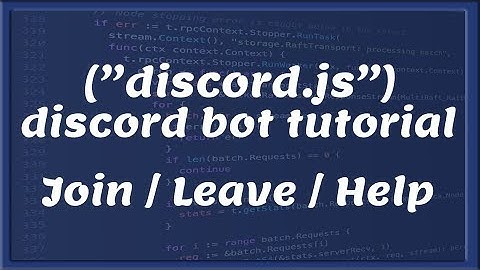 JOIN/LEAVE/HELP BERICHT || Discord bot development | Tutorial #18 [Nederlands/Dutch]
