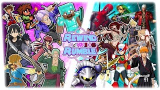 SWORDSMEN FREE FOR ALL! (Minecraft vs Terraria, Deadpool, Trunks, Link, SAO & More!) REWIND RUMBLE!