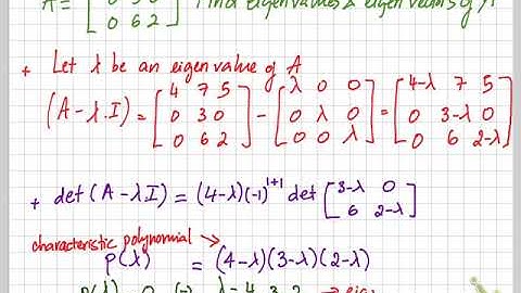 Linear Algebra: Eigenvalues & eigenvectors; Diagonalizable matrices
