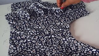 طريقة تفصيل وخياطة فسان روعة وموديل مطلوب/ملابس النساء،فستان بالكشكشة sewing, cut, pajama,modal