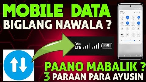 PAANO IBALIK ANG NAWALANG MOBILE DATA CONNECTION SA CELLPHONE MO ! 100% LEGIT !