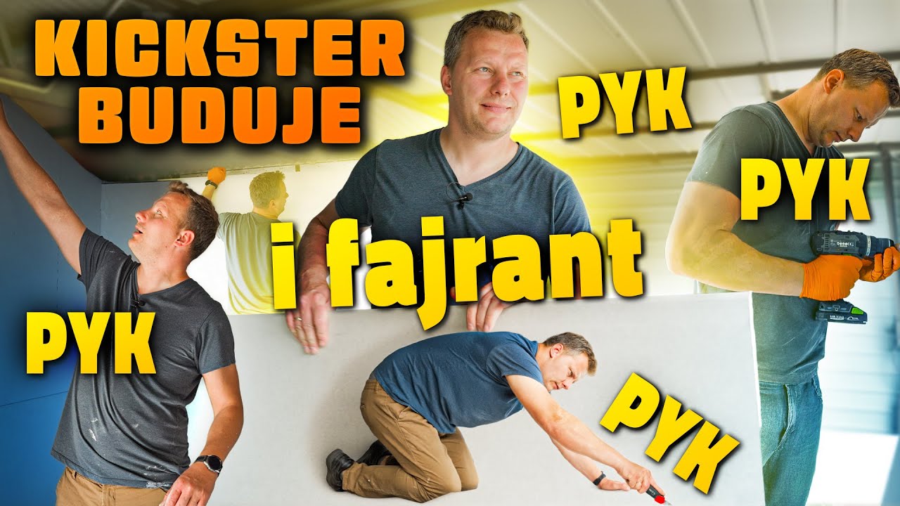 Wykańczam GARAŻ, a on mnie | REGIPS | STYROPIAN | PIANKA | - Kickster BUDUJE #9