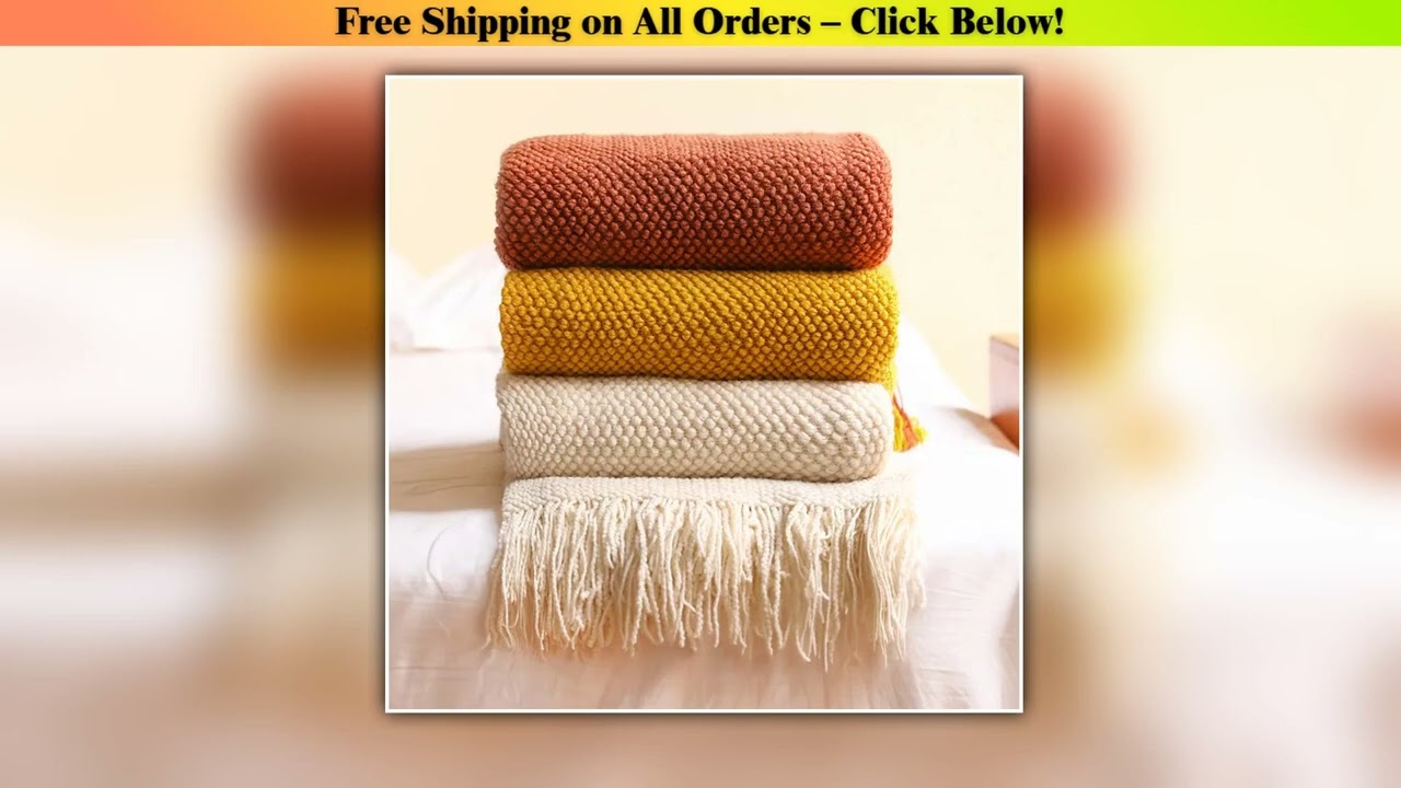 Textile City Corn Grain Waffle Embossed Knitted Blanket Home Decorative Thickened Winter Warm