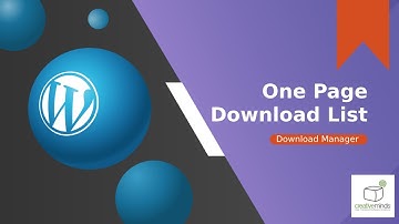 One Page Download List - CM Download Manager | WordPress