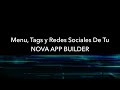 Menu tags y redes sociales en tu app  nova network