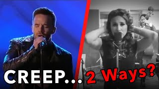 Vocal Coach Analysis: Two very different versions of CREEP - Brian Justin Crum vs Haley Reinhart
