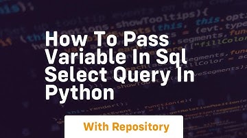how to pass variable in sql select query in python