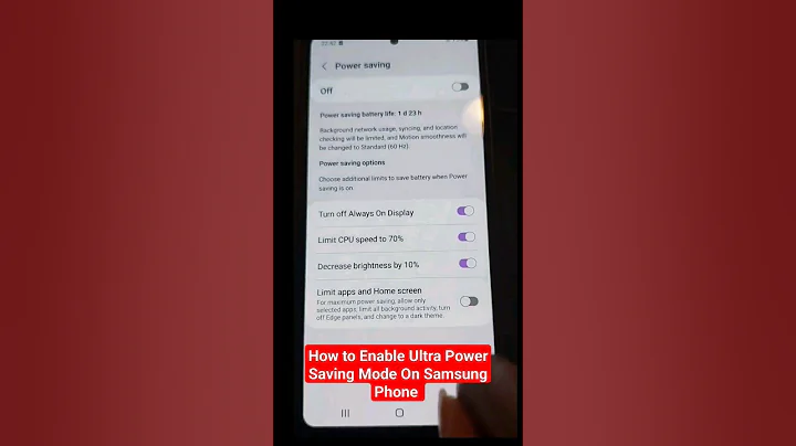 How to Enable Ultra Power Saving Mode on Samsung Phone #shorts