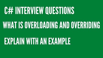 What is overloading and overriding explain with an example | C# Interview Questions