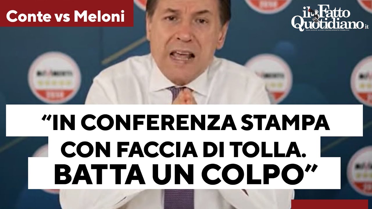 Conte attacca Meloni: 