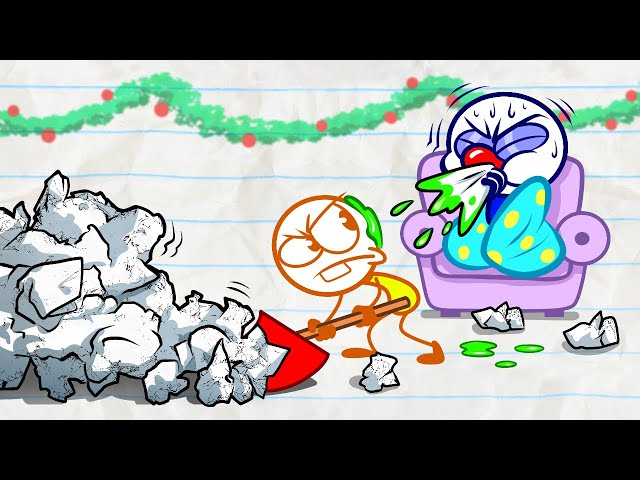 Merry X-Mas and a Happy Flu Year | Pencilmation Cartoons! class=