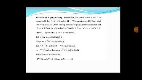 Topology-1 /pasting lemma /day19/HS