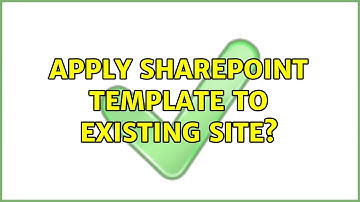 Apply SharePoint template to existing site?