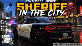 GTA 5 LSPDFR | Forsyth County Sheriff ๐ Slicktop Charger City Patrol | RTX 5090 | Ultra Realistic GTA 5 LSPDFR | Forsyth County Sheriff ๐ Slicktop Charger City Patrol | RTX 5090 | Ultra Realistic