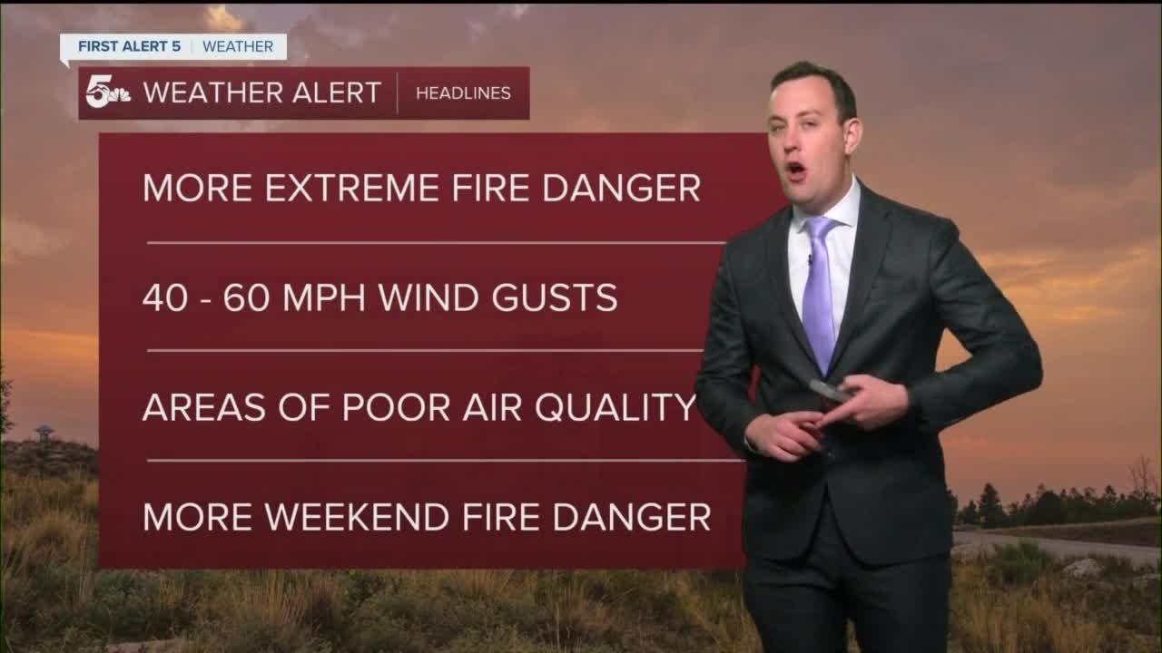 Extreme fire danger Friday with wind gusts - YouTube