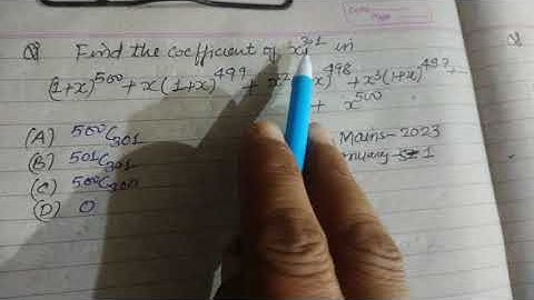 Find the coefficient of x³⁰¹ in (1+x)⁵⁰⁰ +- x(1+x)⁴⁹⁹ +...... + x⁵⁰⁰ | jee mains 2023 paper solution