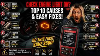 Check Engine Light On? Top 10 Causes & Easy DIY Fixes — Do This First! | Save $500!