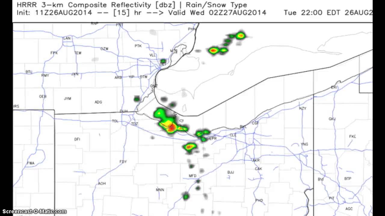 HRRR model - 8/26/2014