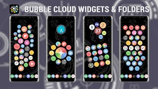 [v8.03] Bubble Cloud Home screen Widgets + Folders for Android phones and tablets screenshot 3